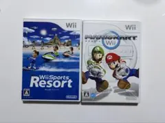 マリオカート Wii・Wiiスポーツカセット・ ハンドルと説明書・その他