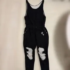 gyda ダメージスウェットサロペット