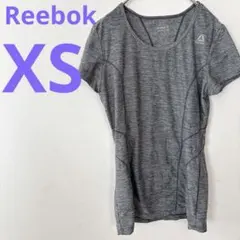 Reebok 【XS】フィットネスウェア グレー 半袖 ランニング スポーツ