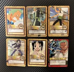 ワンピースカード　カードダス　ゾロ、たしぎset