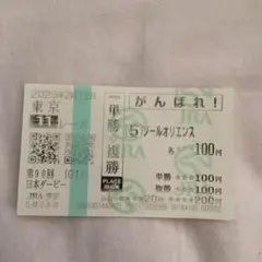 現地購入　がんばれ！馬券　ソールオリエンス