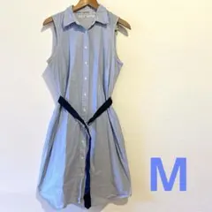 TOMMY HILFIGER ノースリーブシャツワンピース 10 M〜L 春夏