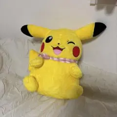 ピカチュウ ぬいぐるみ チェック柄バンダナ付き ポケモン 一番くじ