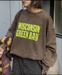 【UNISEX】 NEWアシッドウォッシュ加工/裏毛ロゴスウェット