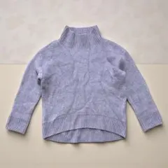 アルパカ混♡グローバルワーク ハイネックニット セーター ラベンダー M