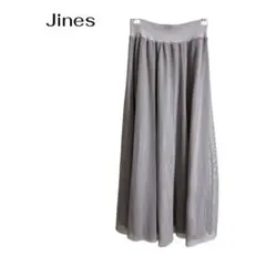 C0438Jinesロングスカートウエストゴムメッシュオフィスカジュアル デートのサムネイル