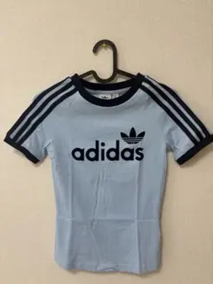 値下げ可☆アディダス XLサイズ 半袖 Tシャツ 3ストライプ 青 JC7705