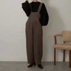velvet tie back overall - メルカリ