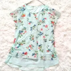 極美品✨ESSEME エシーム ブラウス 総レース 花柄 M