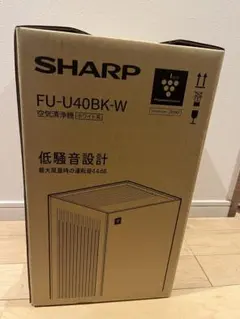 SHARP 空気清浄機 FU-U40BK-W ホワイト系のサムネイル