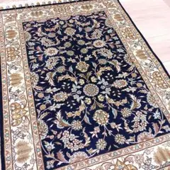 Y3181 トルコ カイセリ絨毯 シルク100% 手織り 93×63㎝