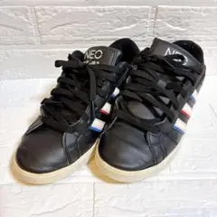★adidas NEO アディダス ネオ スニーカー 黒 25.5 トリコロール