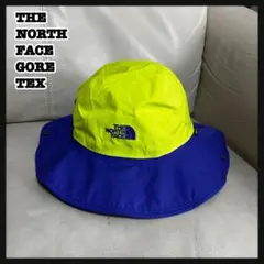【ノースフェイス】バケットハット帽子　黄緑紫サファリハット刺繍ゴアテックスJ