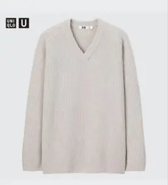 UNIQLO U リブ編み Vネックセーター　xl