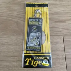 ★新品未開封品 阪神タイガース 佐藤輝明選手 月間MVP受賞記念 キーホルダー