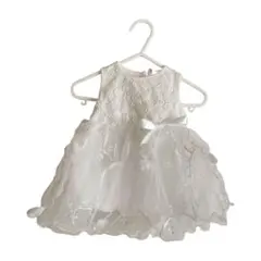 【年末年始の大特価！70%割引】ヘアバンドおまけ付き◡̈新生児66cmベビードレス