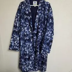 【美品】GDC 花柄トレンチコート XL ネイビー系