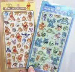 ボンボンドロップシール　正規品　ディズニー　プーさん　モンスターズインク