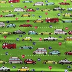 車柄 生地 カット生地 はたらく車 乗り物　50×100