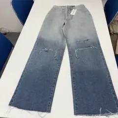 フレアシルエット ダメージデニムサイズS/M
