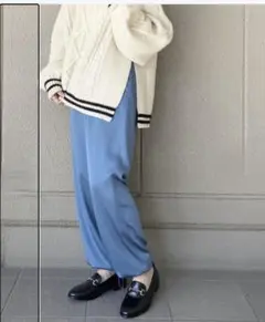 ニットパンツ ワイドパンツ