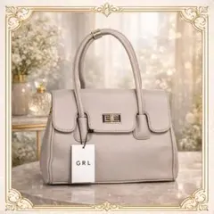 新品 GRL 2Way ハンド ショルダー バッグ 鞄 グレージュ N008