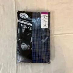 トランクス 青系 チェック柄