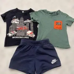 NIKE ショートパンツ 働く車 Tシャツ 3点セット 80 90