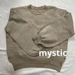 mystic ニットトップス バルーンスリーブ ゆったりサイズ ベージュ ニット