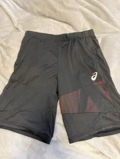 ASICS 陸上用パンツ ロゴ入り 黒