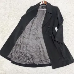 美品✨レリアン アンゴラウールロングコート グレー L 日本製 Aライン ダブル