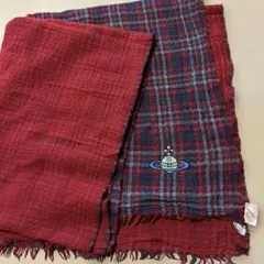 Vivienne Westwood 大判ストールチェック柄 オーブ刺繍のサムネイル