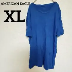 1点もの❣輸入 古着✨ ブルー 青 無地 Tシャツ XLレディース メンズ