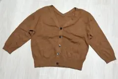LOWRYSFARM ブラウン Vネック カーディガン F