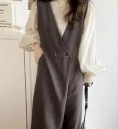 クラシカルエルフ classicalElf 麻混ワイドオールインワン サロペット