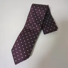 【VISARUNO】 ワインレッド色 ドット柄 ネクタイ