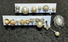 最終値下げ！Nina Ricci 他 パール イヤリング 16個 　#1565e