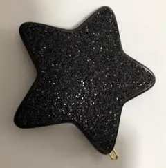 黒ラメ星型ヘアピン
