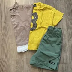 petit main 半袖Tシャツ２点とショートパンツの３点セット　90サイズ