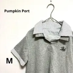 パンプキンポート 美品 トップス シャツ レイヤードデザイン シンプル 通勤 M