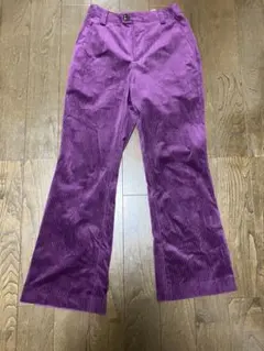 MOUSSY パープル コーデュロイ フレアパンツのサムネイル