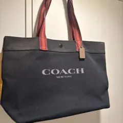 【本日20時までの時間限定価格】COACH トートバッグ ブラック/オレンジ