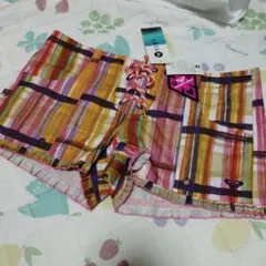 新品ロキシーROXY 水着ショートパンツ　サーフパンツL　XL ストライプ