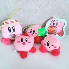 星のカービィ　ぬいぐるみ　マスコット　ミニポーチ　5点セット