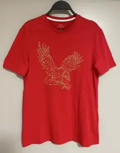 AIX ARMANI EXCHANGE 鷲プリント Tシャツ レッド Sサイズ