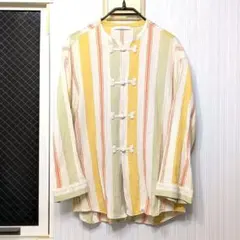 【最終価格】PHEENY（フィーニー）コットンストライプカンフーシャツのサムネイル