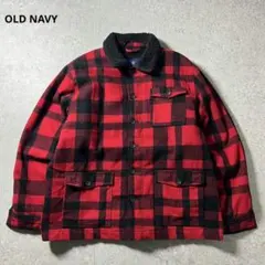 OLD NAVY 赤黒チェックネルシャツ XXL古着986