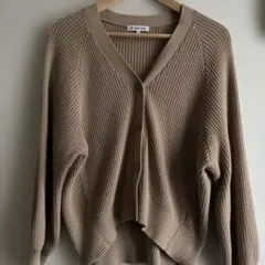 GLOBAL WORK ベージュ Vネック カーディガン M