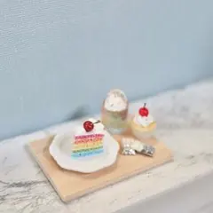 735. レインボースイーツセット　ミニチュアスイーツ