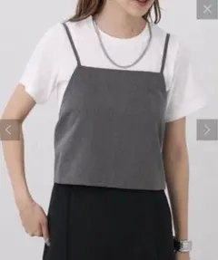 【新品】 コロニー2139 バックリボン グレー キャミビスチェ Tシャツセットのサムネイル
